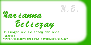 marianna beliczay business card